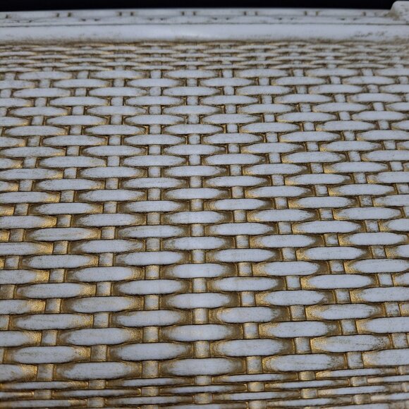 Wilson WIL-HOLD Plastic Wicker Basket Weave Sewing Box & Accessories Made in USA - Picture 9 of 16